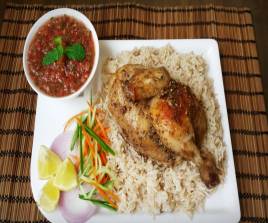 Chicken mandi, Mashroom soup & Coca-Cola Combo